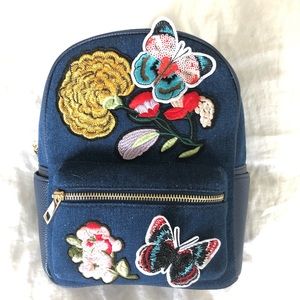 Denim Backpack Purse